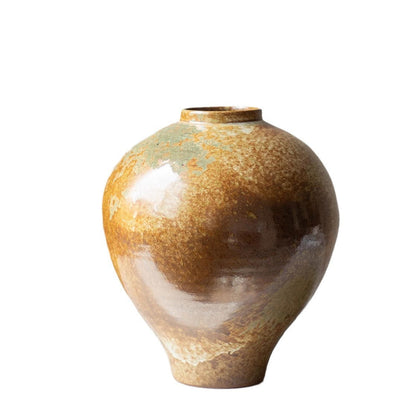 Amber Earth Glaserad Vas